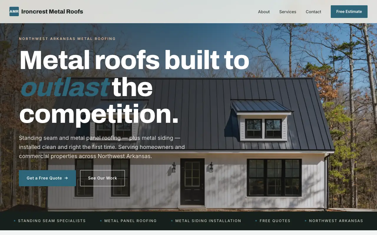 Ironcrest Metal Roofs — Home Services